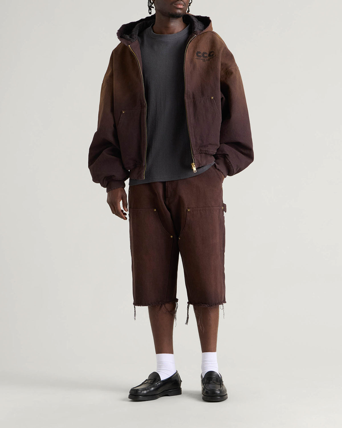 Willy Chavarria Quilted Hooded Jacket