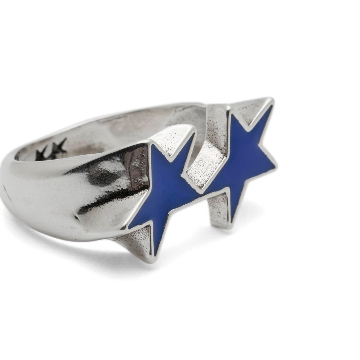 TwoJeys Icon Blue Enameled Single Ring