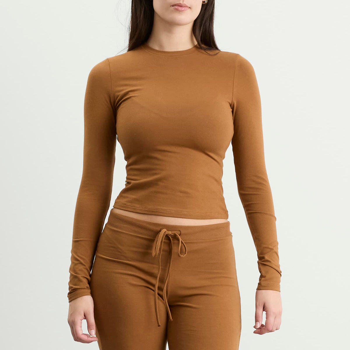 SKIMS Cotton Jersey Long Sleeve Top