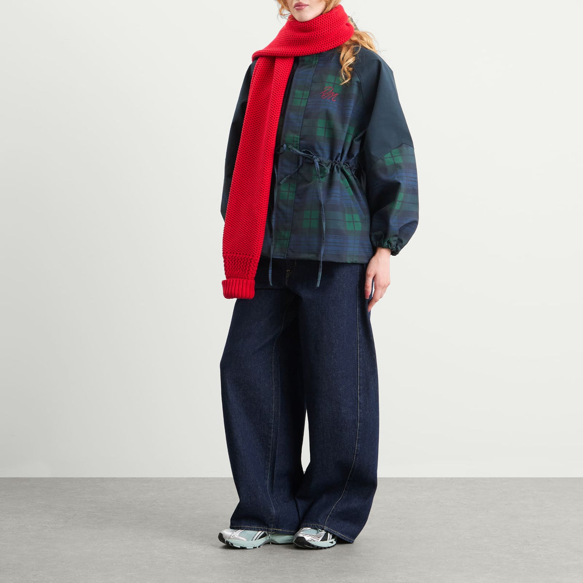 Damson Madder Liu Check Raincoat