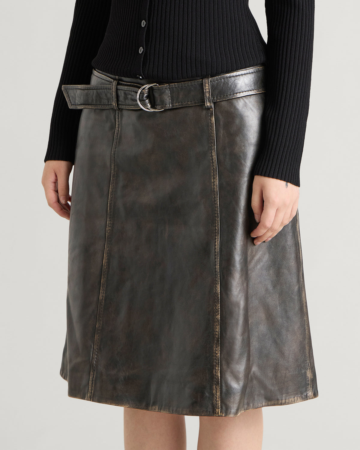 END. x Samsøe Samsøe Sastiya Leather Skirt