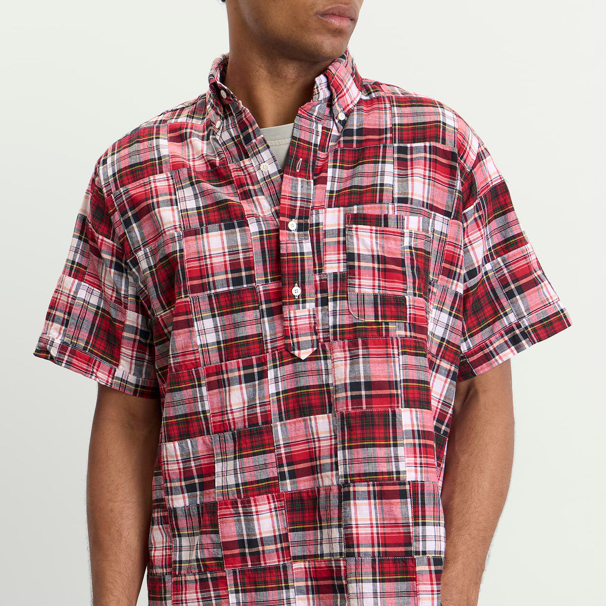 Beams Plus Pullover Patchwork Masras Shirt
