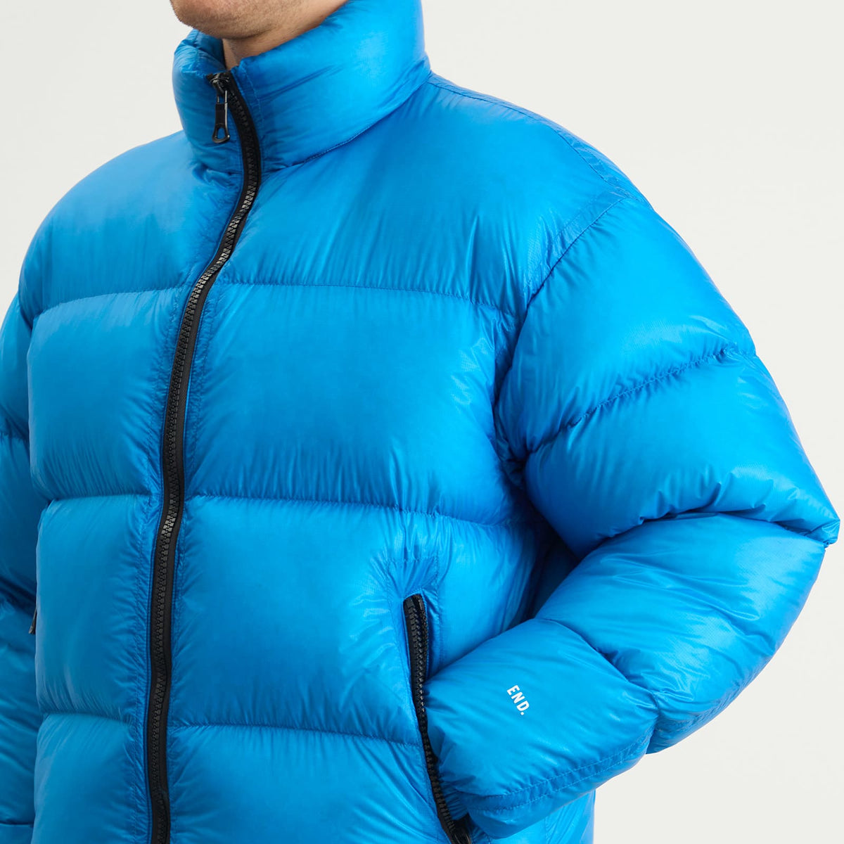 MKI Translucent Funnel Neck Bubble Jacket Presented By END.