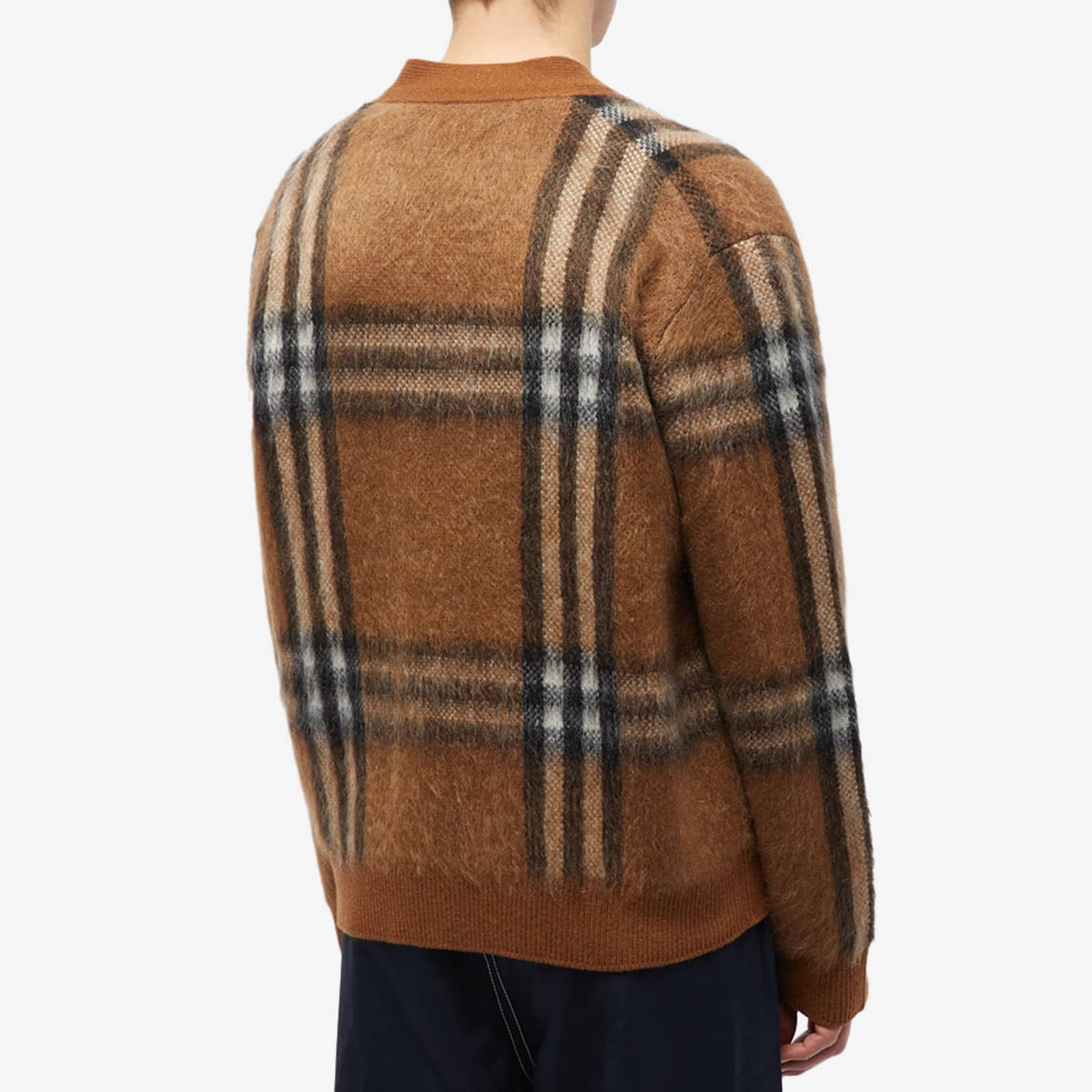 Burberry Danmore Wool Mohair Check Cardigan