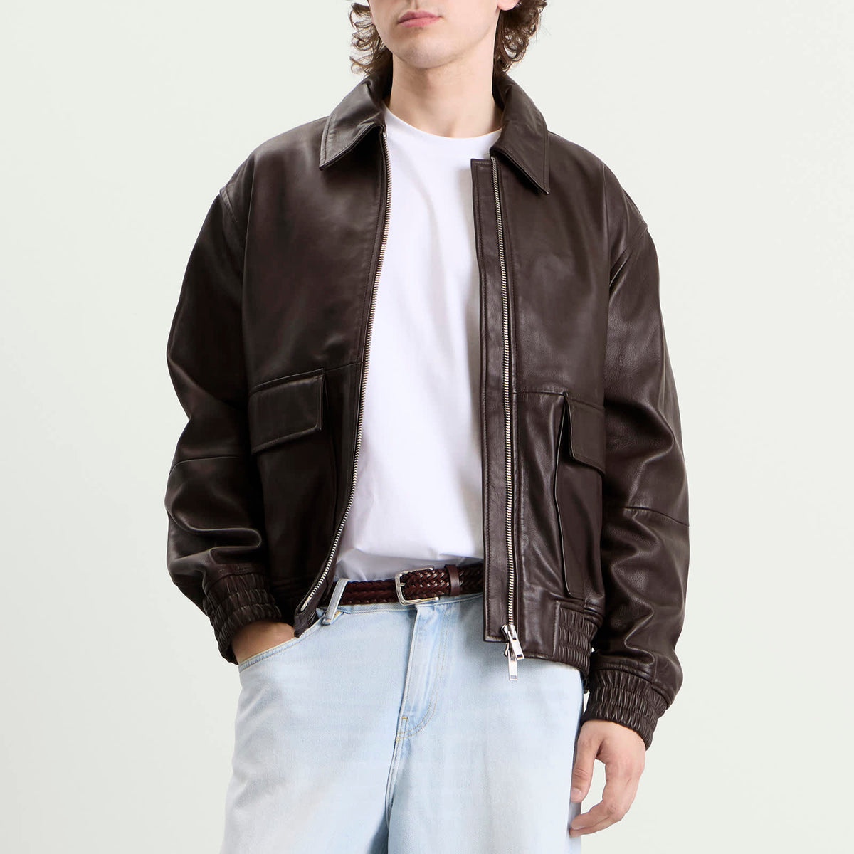 Studio Nicholson Piston Leather Bomber