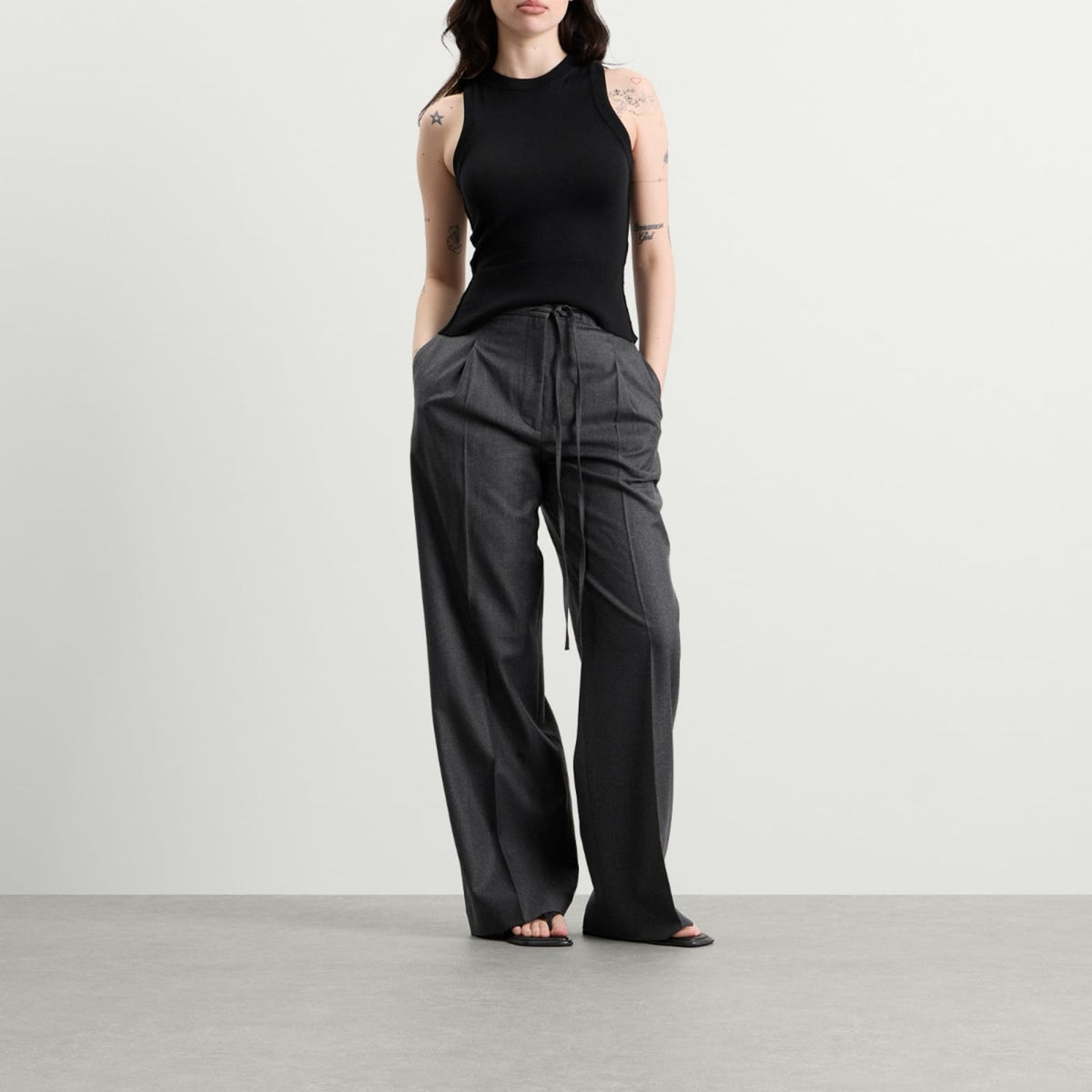 Róhe Relaxed Soft Wool Trousers