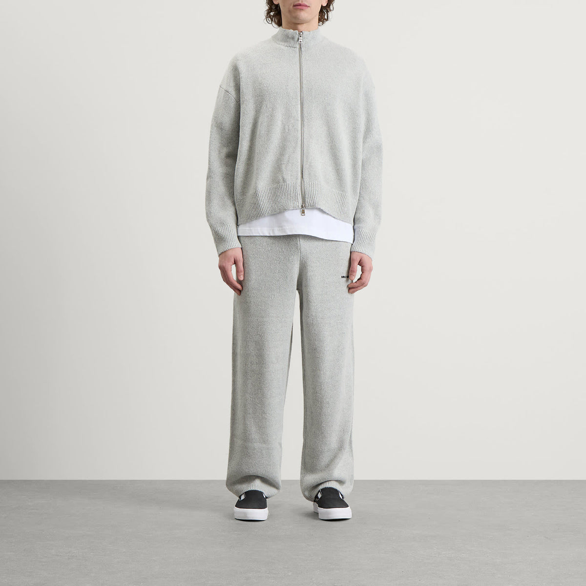 MKI Mohair Blend Knit Track Jacket