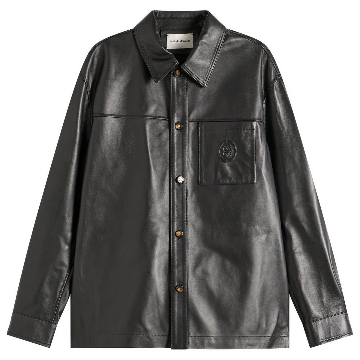 Drôle de Monsieur D Ornament Leather Shirt