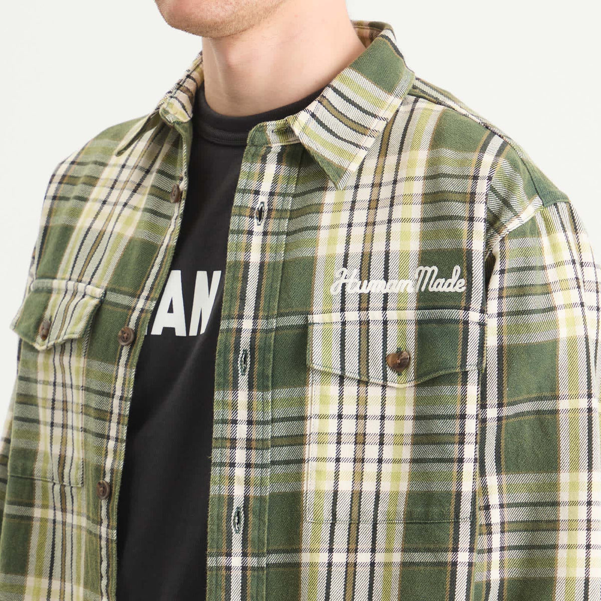 Human Made Heart Patch Check Shirt