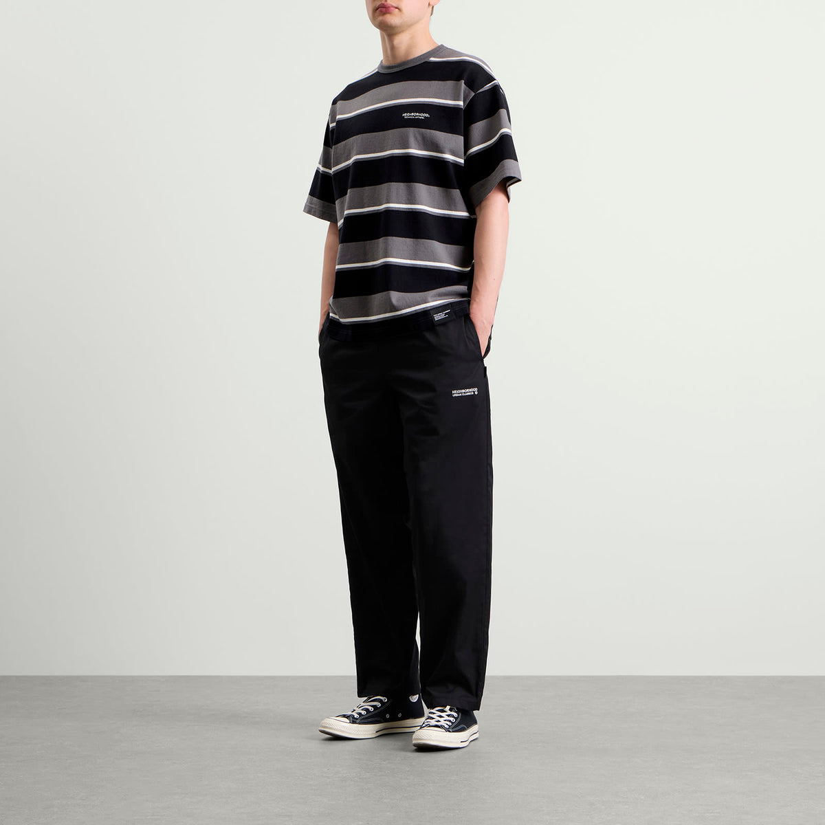 Neighborhood Border Stripe Logo T-Shirt