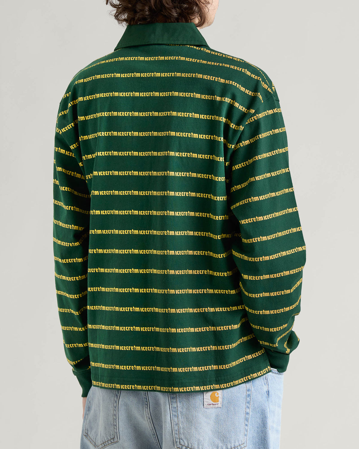 ICECREAM Running Dog Striped Rugby Shirt