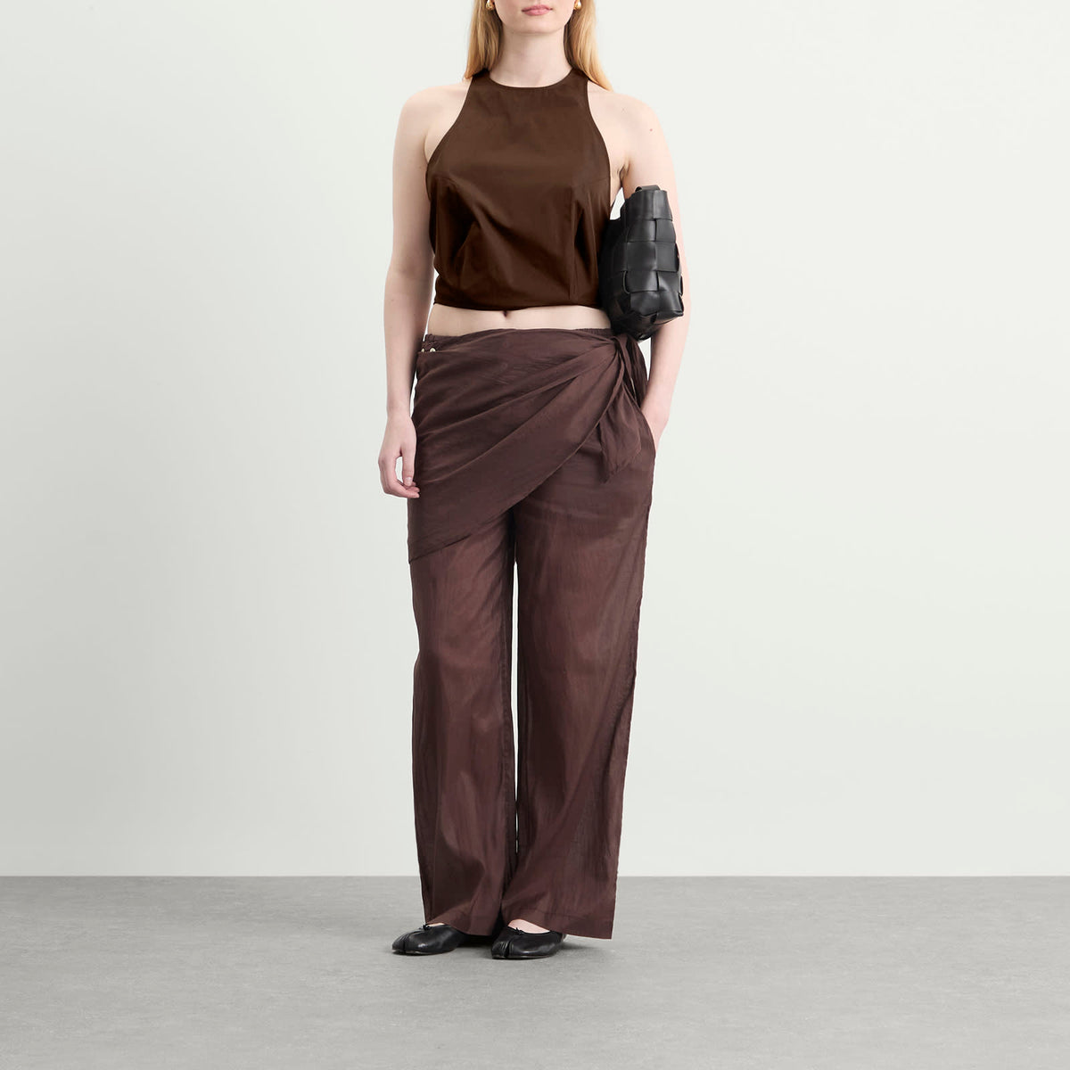 ST. Agni Paper Taffeta Cocoon Top