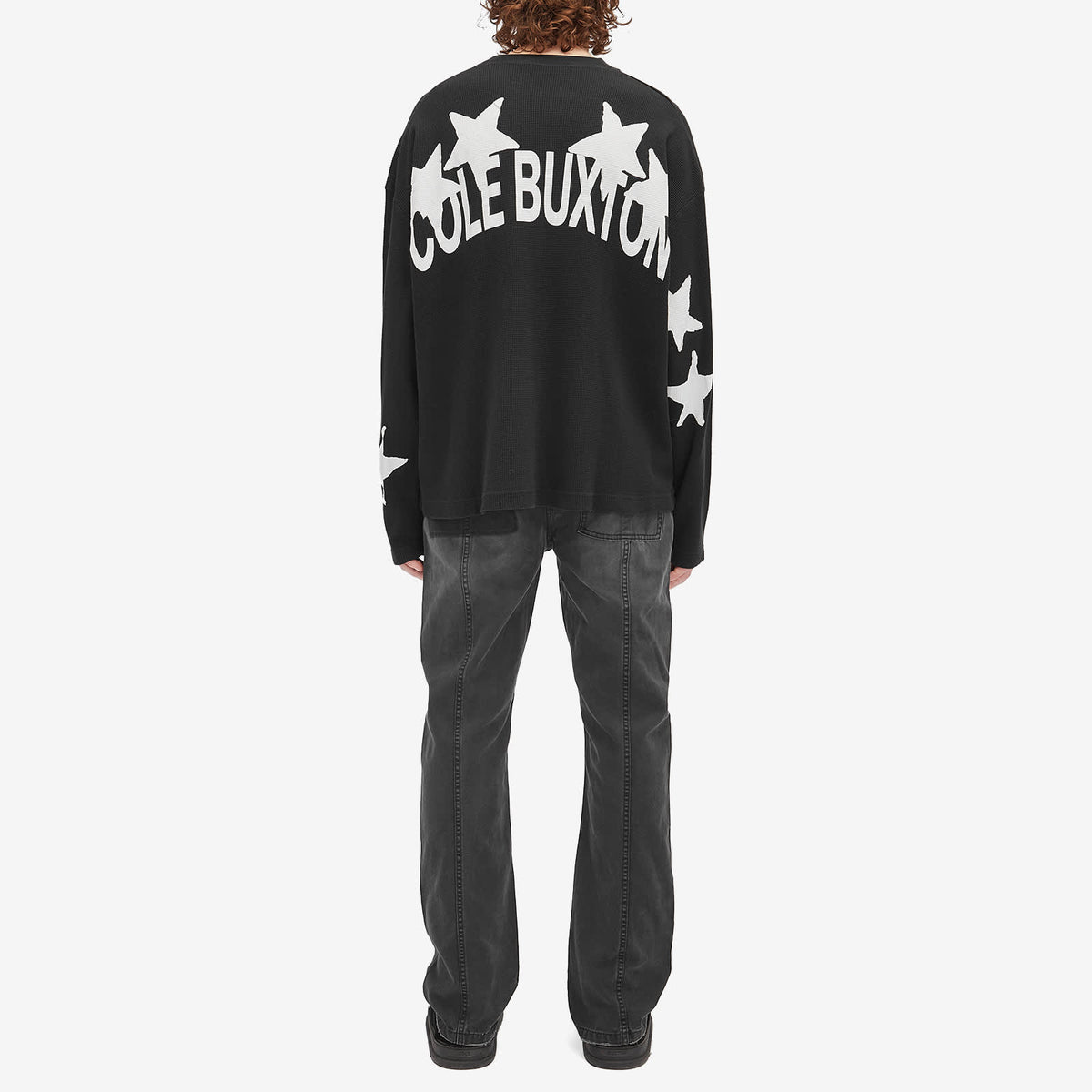 Cole Buxton Waffle Painted Stars Long Sleeve T-Shirt