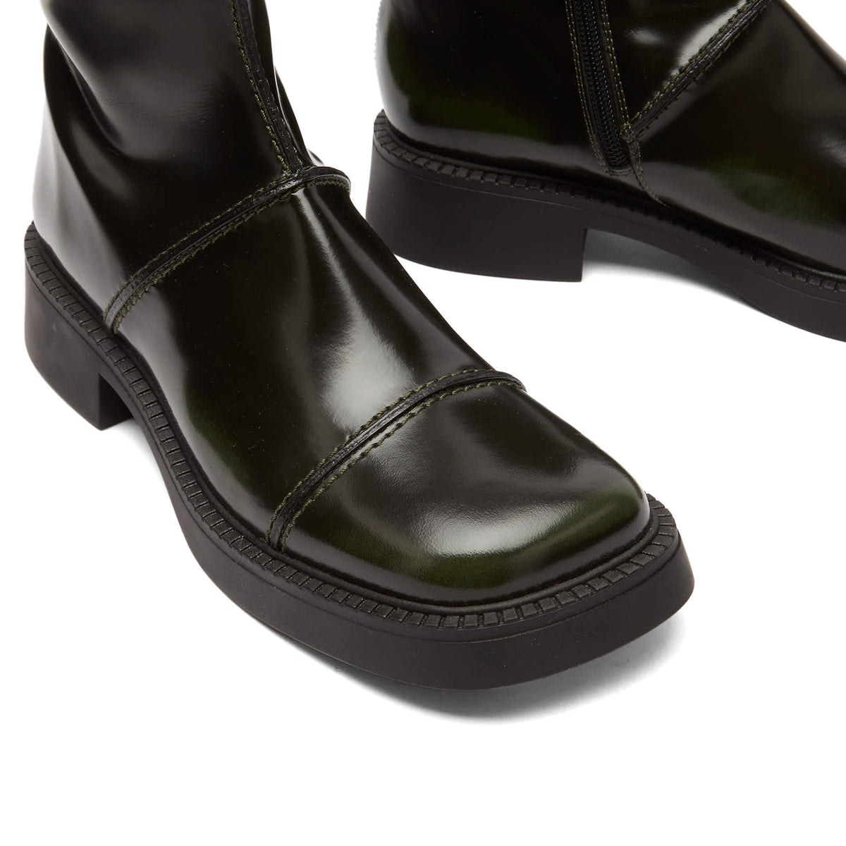 Miista Dahlia Khaki Black Ankle Boots