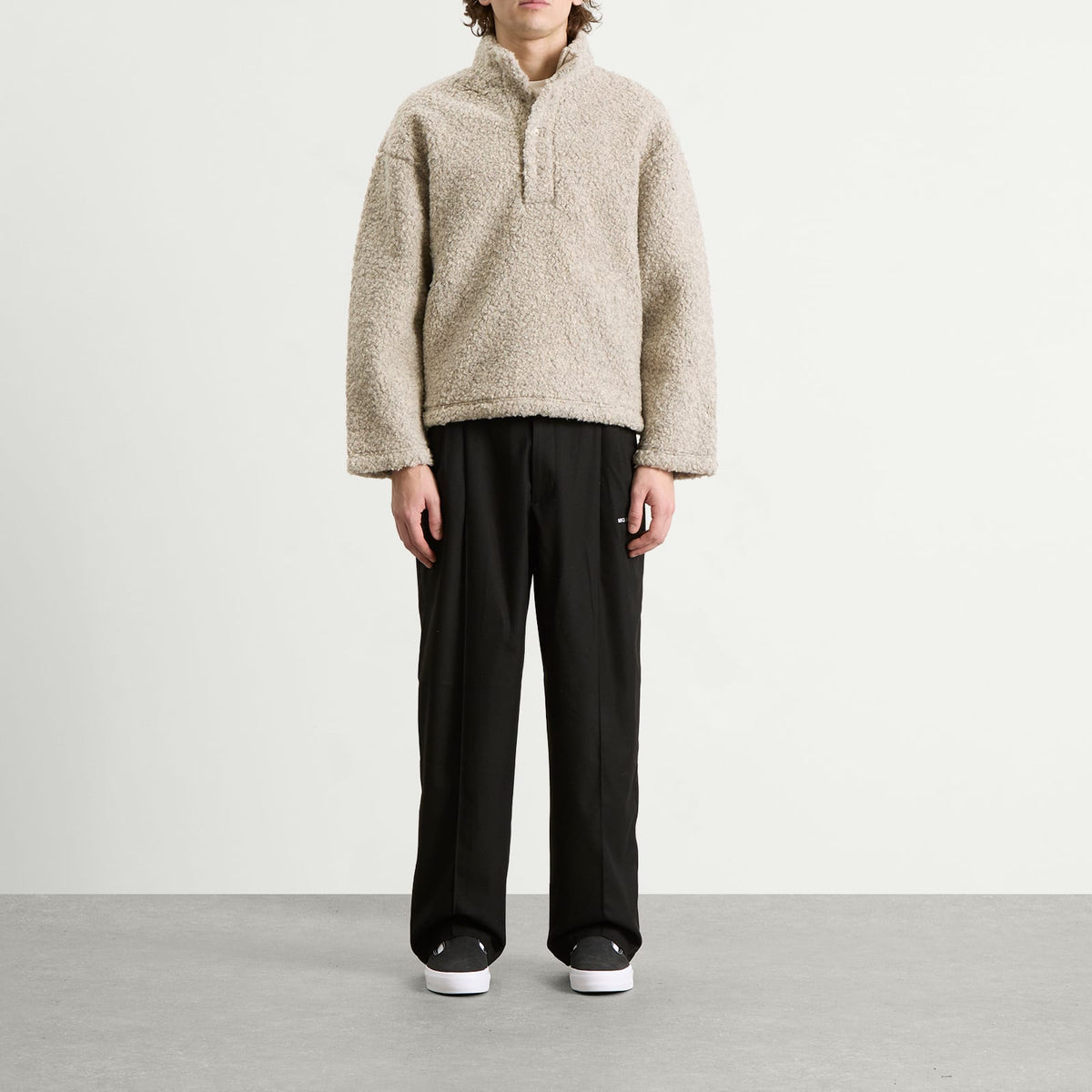 MKI Wool Fleece Quarter Button Up