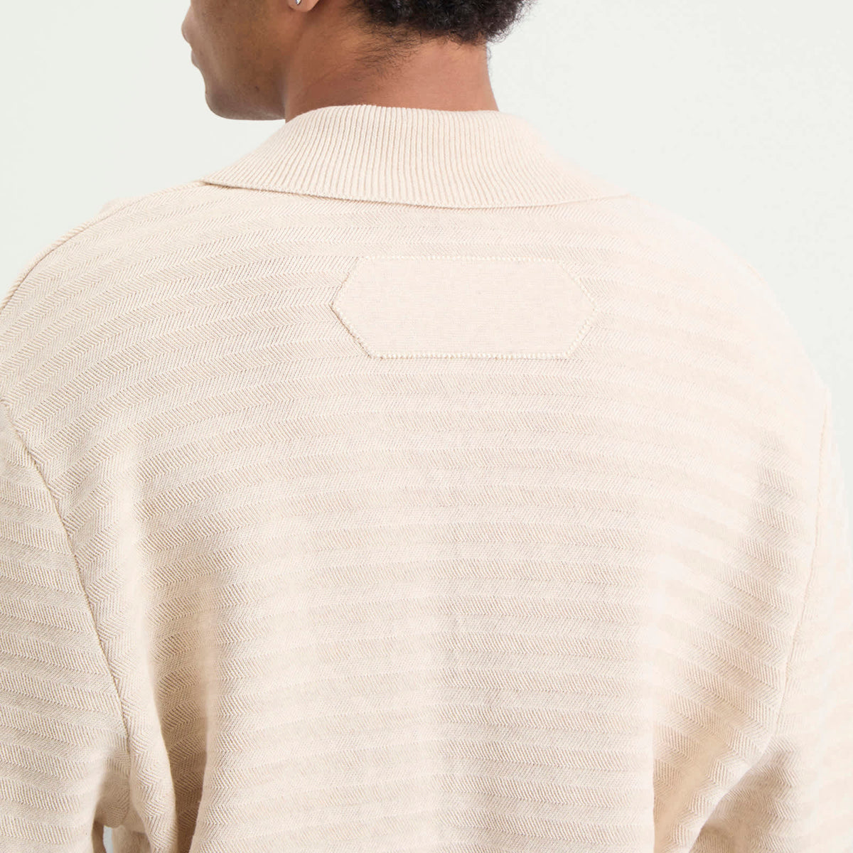 Jacquemus Chevron Cotton Silk Knit Polo Shirt