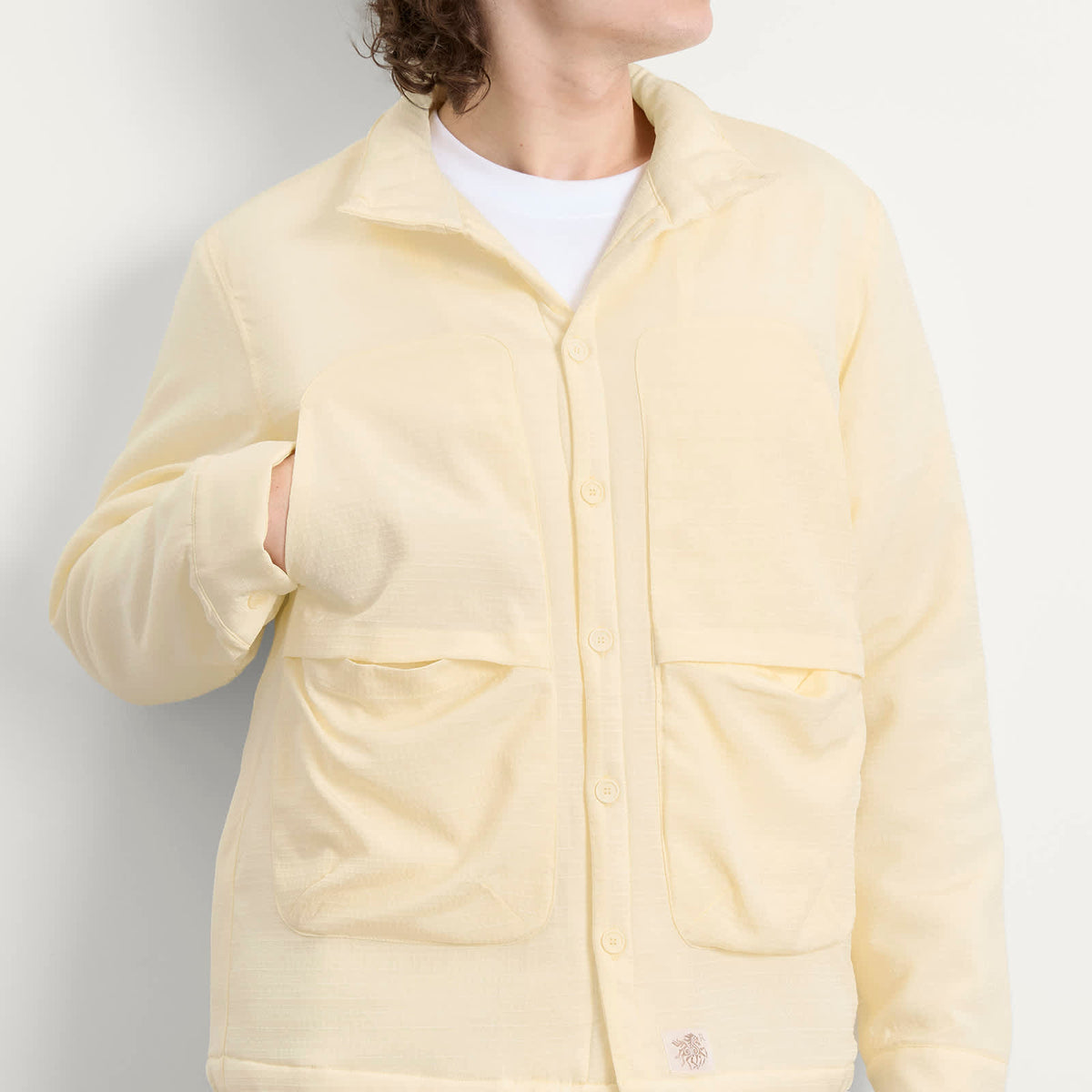 Ranra Epitome Wool Silk Padded Overshirt