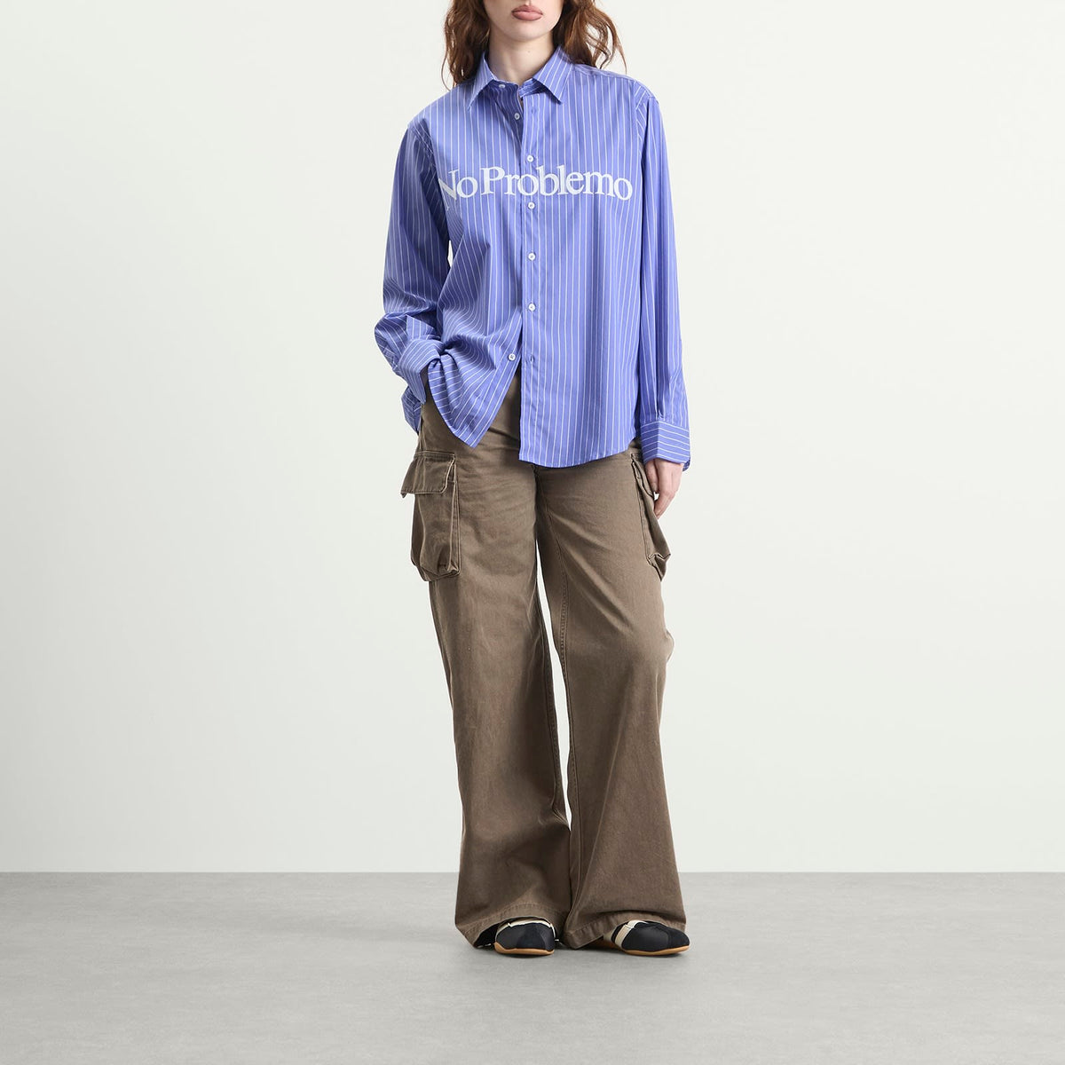 No Problemo Logo Stripe Poplin Shirt