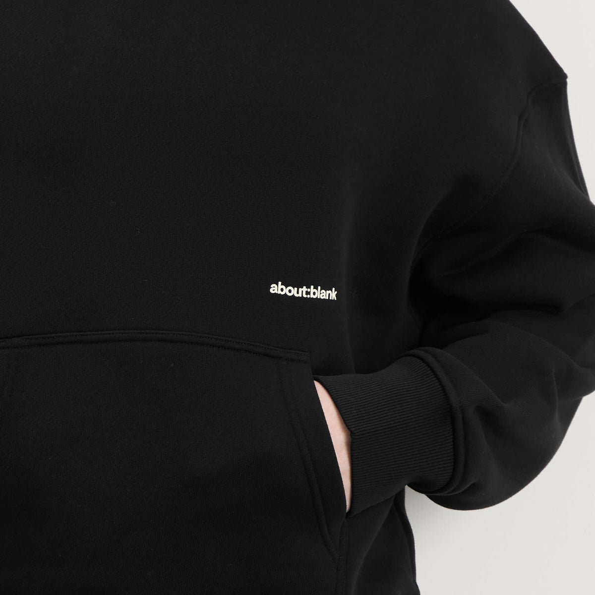 about:blank Box Logo Hoodie