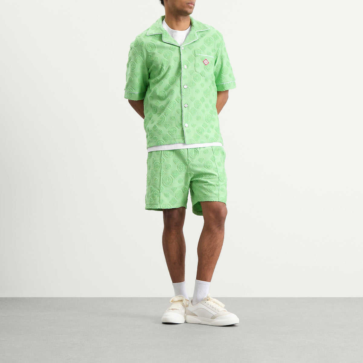 Casablanca Towelling Monogram Short