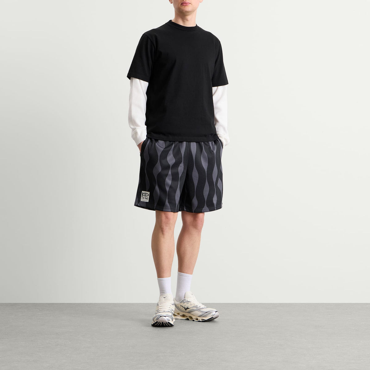 By Parra Waved Mesh Shorts