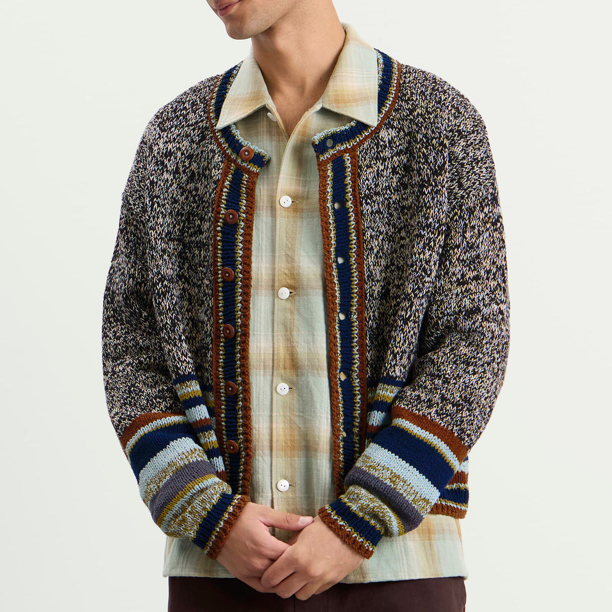 Story mfg.  Hand Knit Root Cardigan