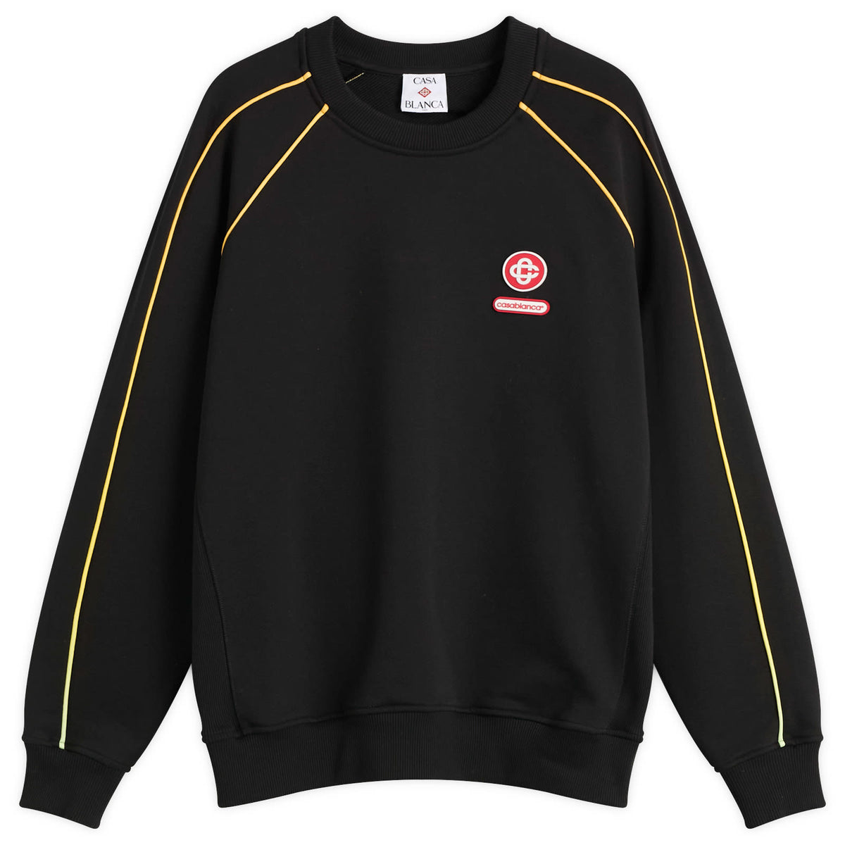 Casablanca Black Loopback Gradient Piping Raglan Sweatshirt