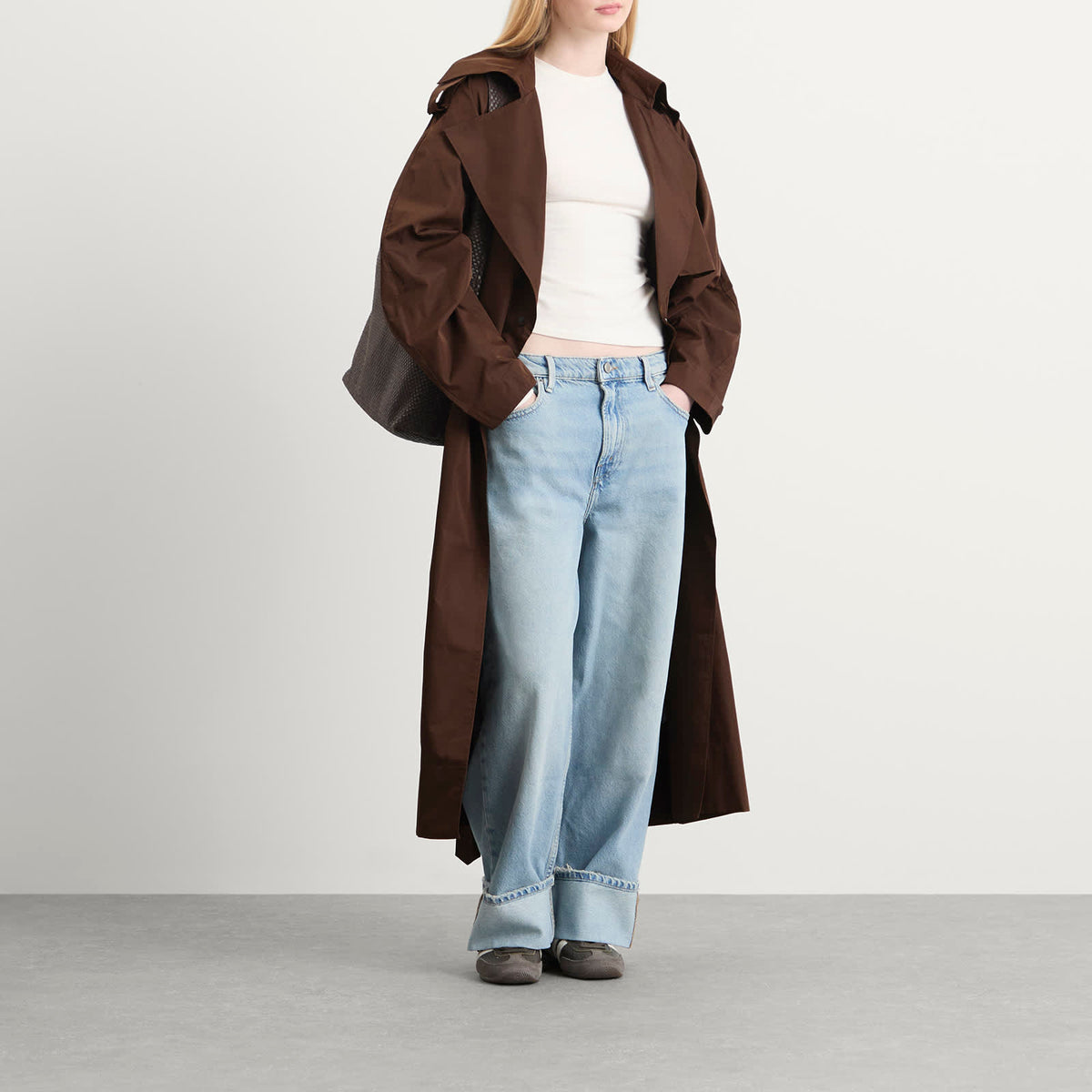 ST. Agni Paper Taffeta Relaxed Trench