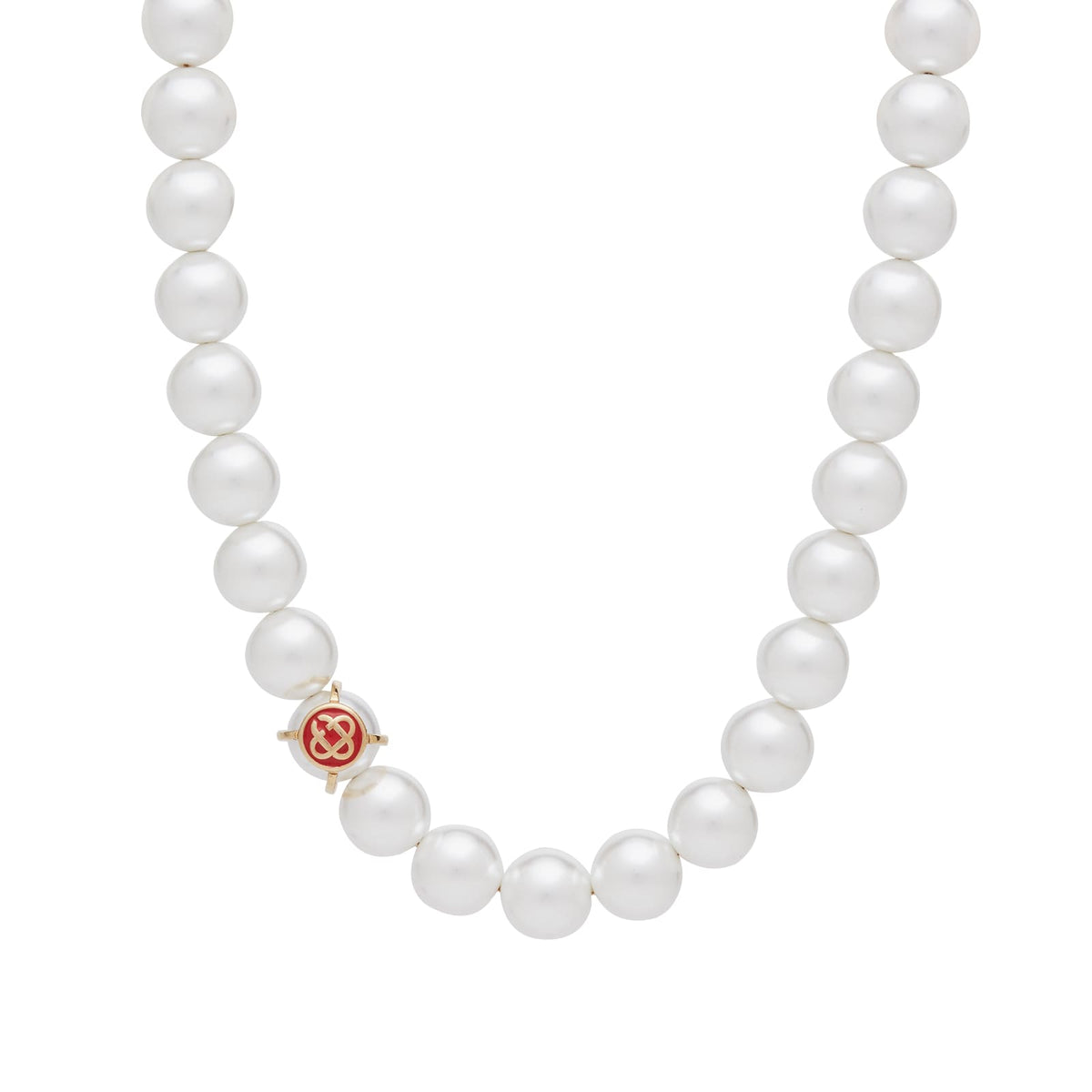 Casablanca Logo Pearl Necklace