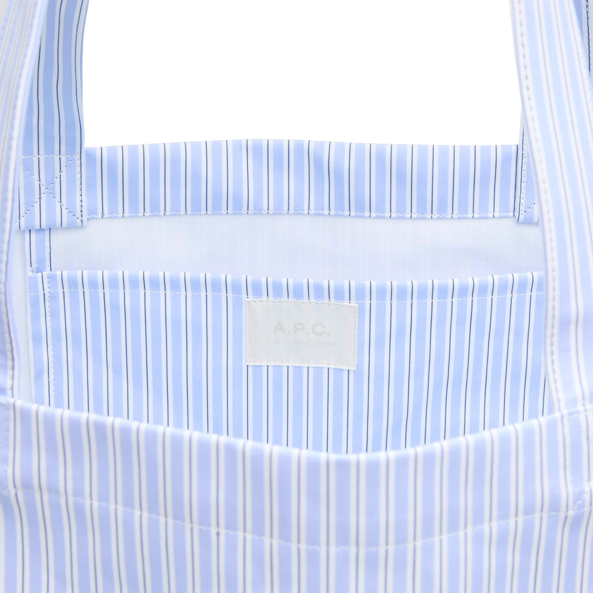 A.P.C. Striped Poplin Diane Shopping Tote