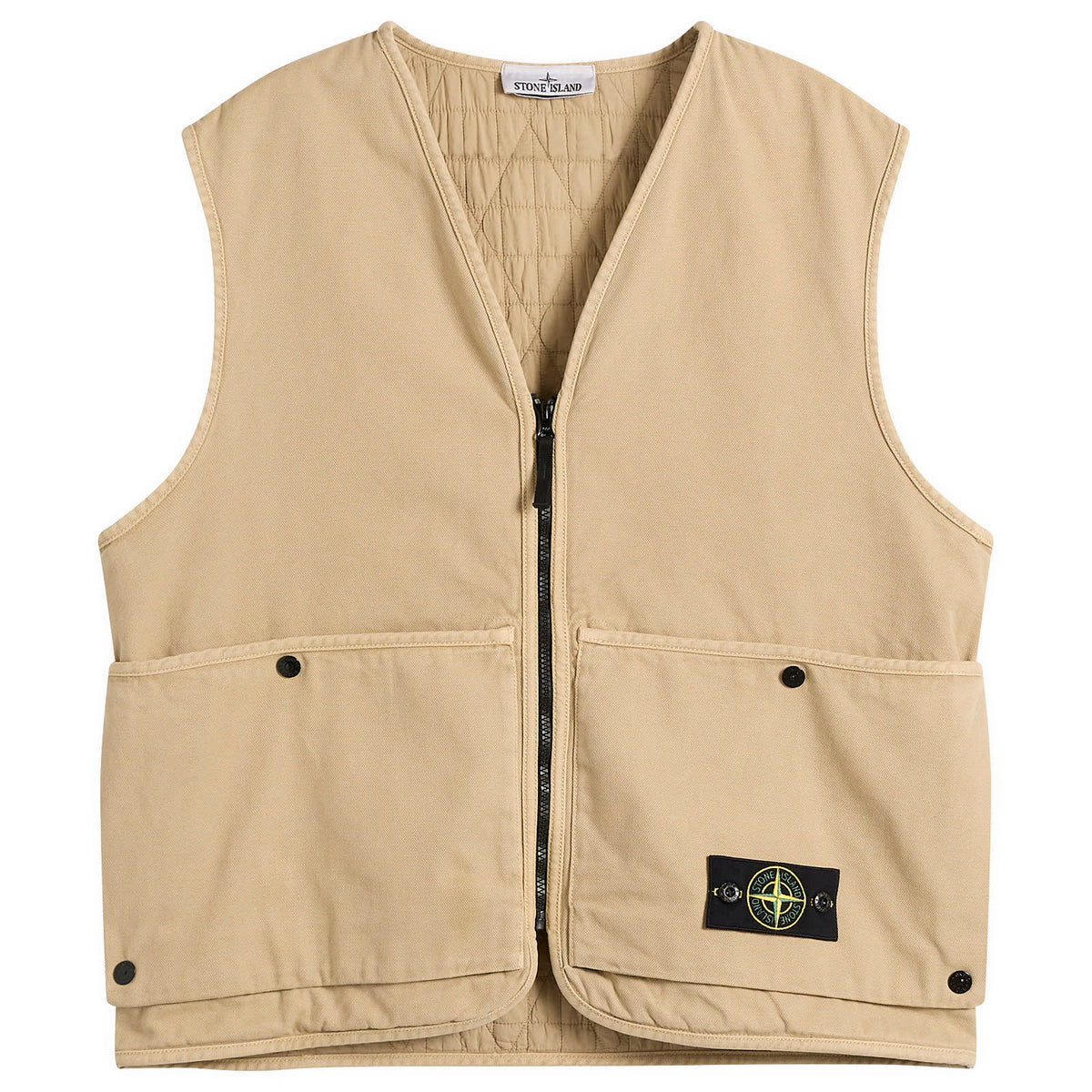 Stone Island Panama Cotton Old Effect PrimaLoft Vest