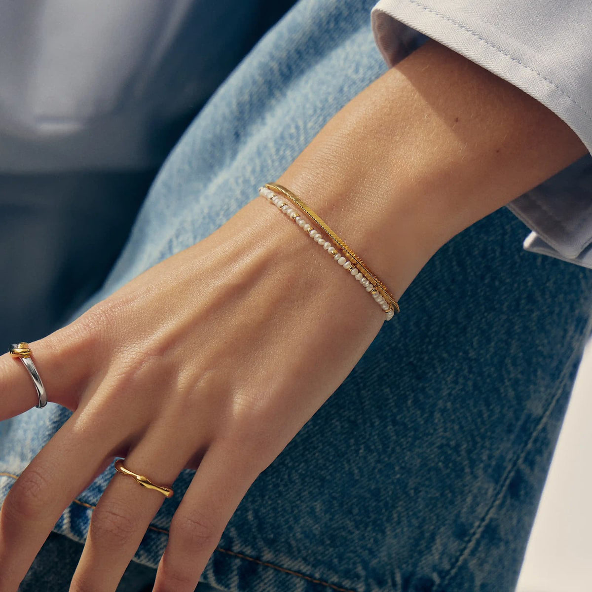 Missoma Micro Pearl Beaded Bracelet