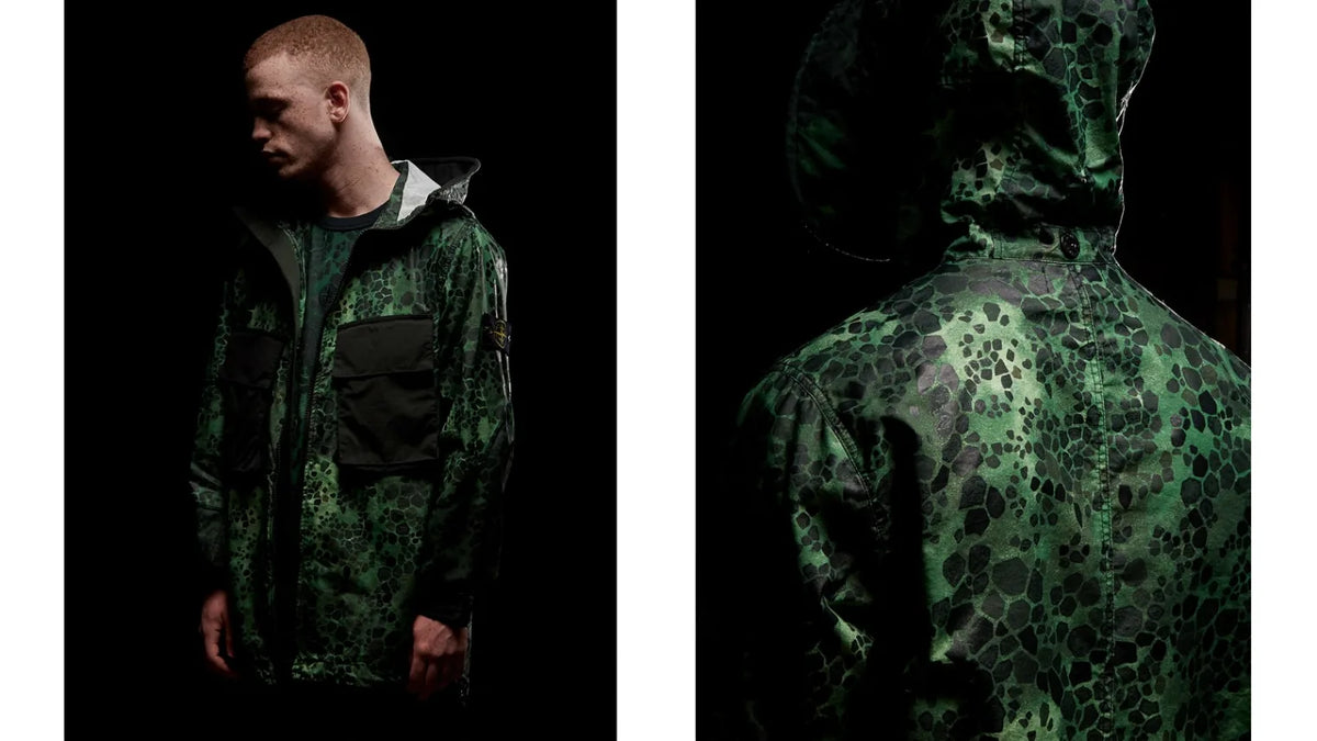 Stone Island Alligator Camo Nylon Rep Hooded Jacket