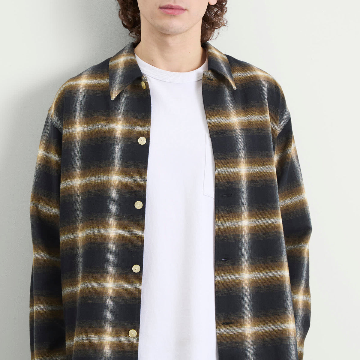 Second Layer Logan Ombre Long Sleeve Check Shirt