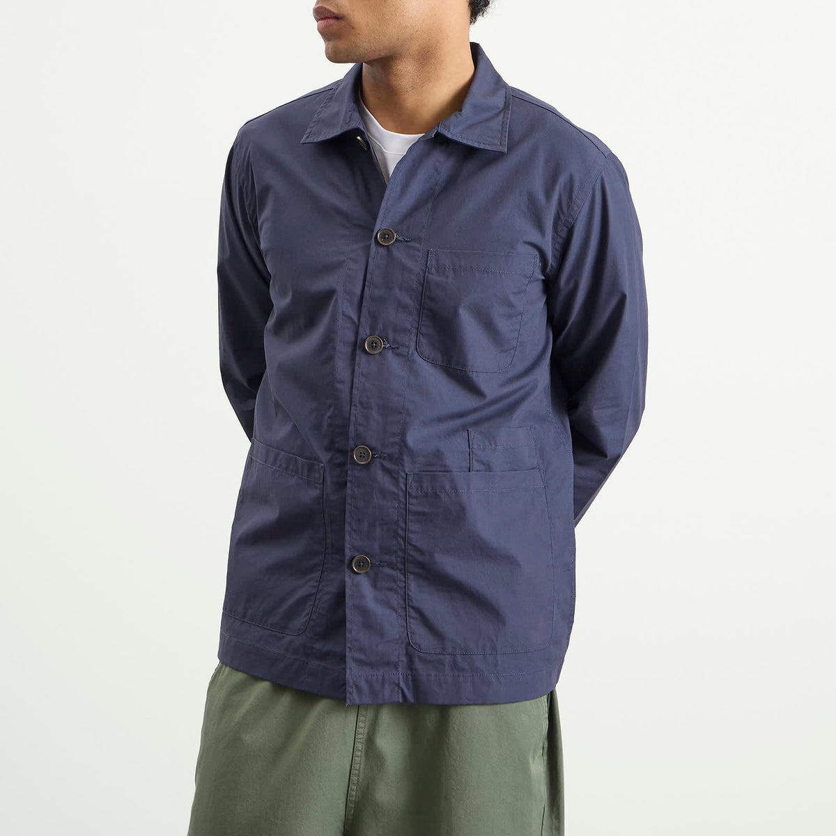 Universal Works Peached Poplin Bakers Overshirt