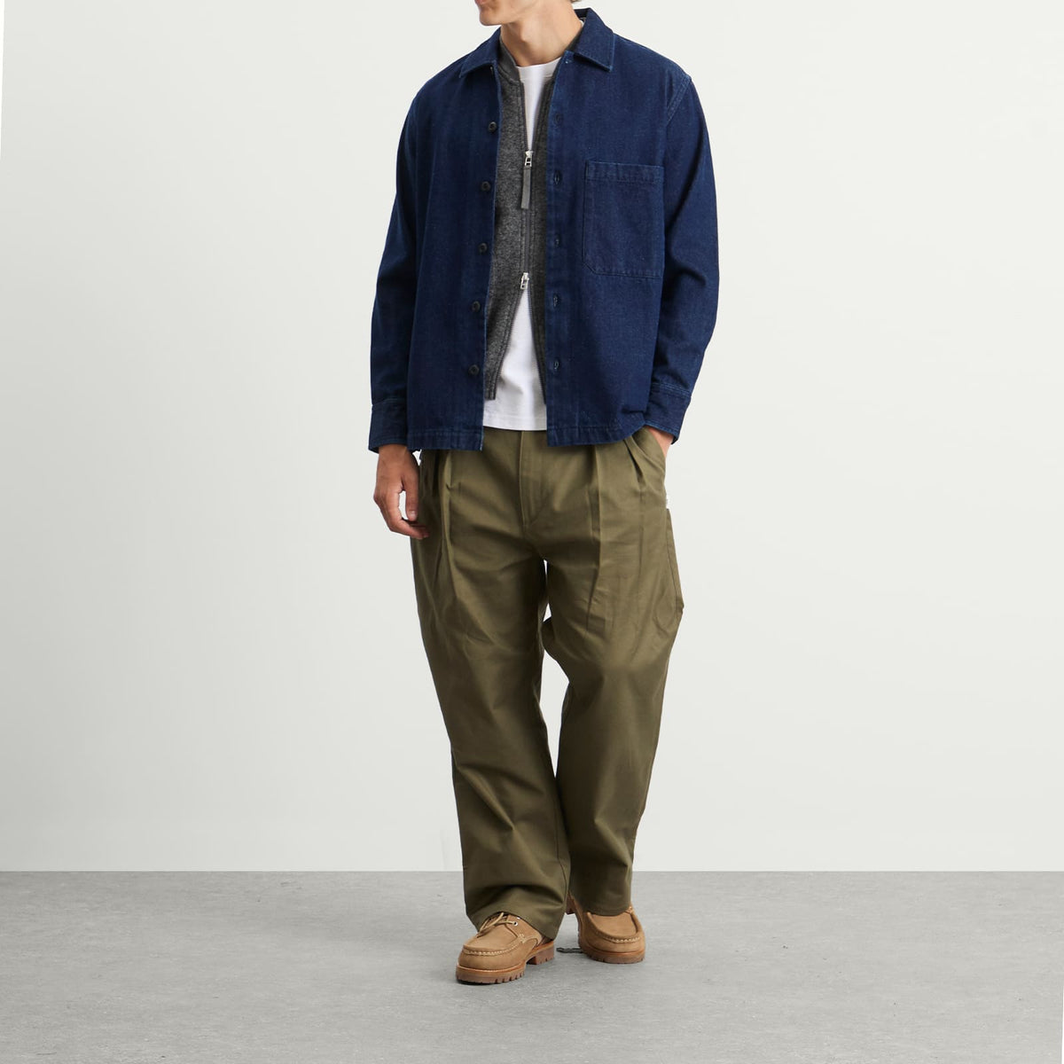 Universal Works Denim Fatigue Overshirt
