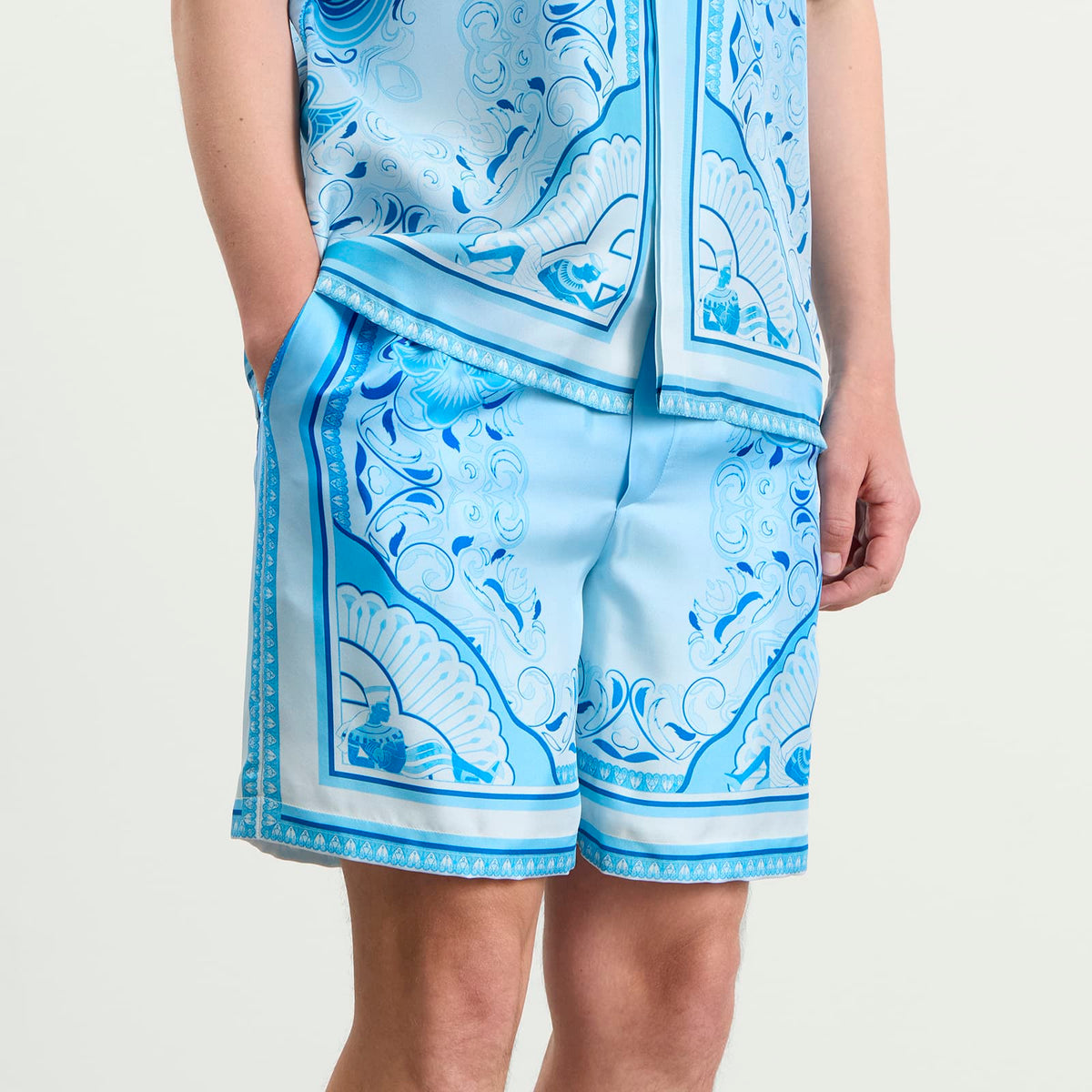 Casablanca Egyptian Rug Silk Shorts