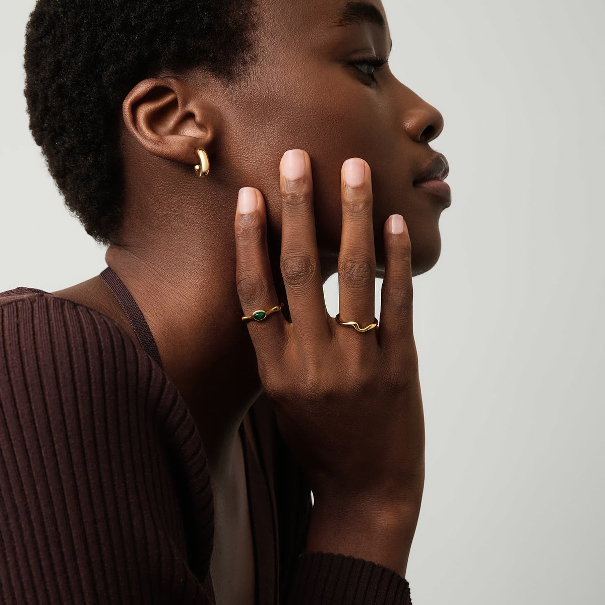 Missoma Molten Wave Stacking Ring