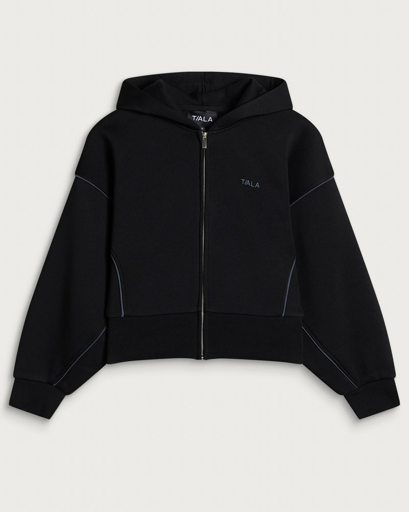 TALA Piped Cocoon Zip Through Hoodie
