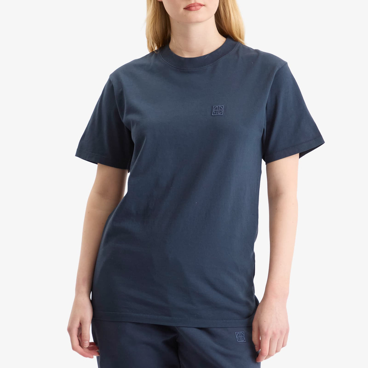 Anine Bing Lili Framed Monogram T-Shirt