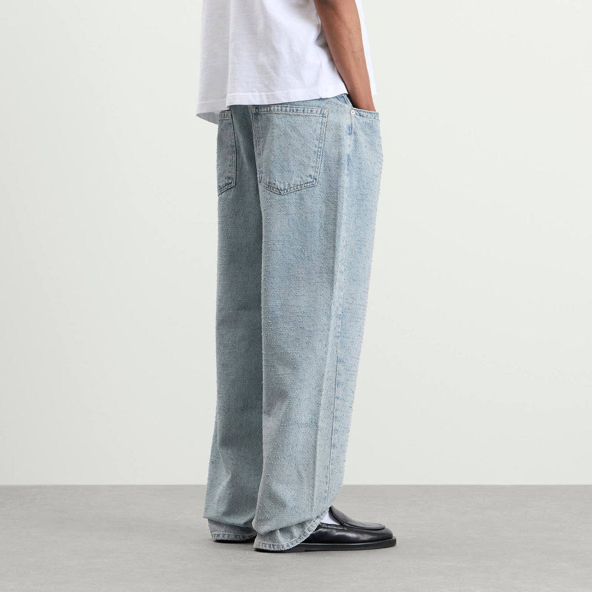 MKI Twisted Weave Wide Leg Jeans