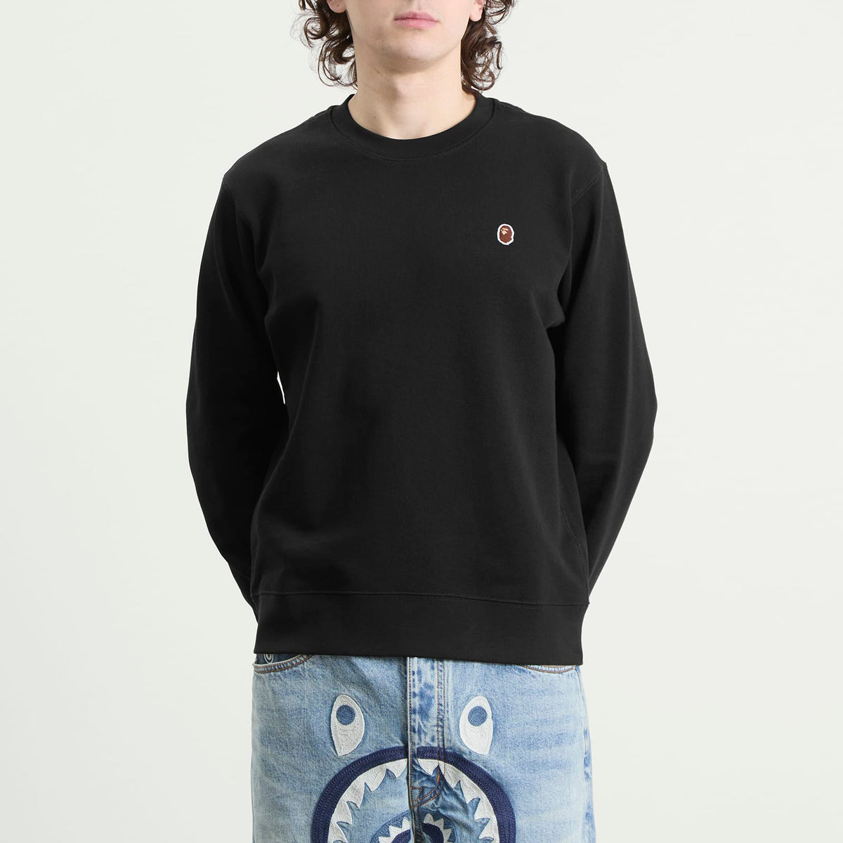 A Bathing Ape One Point Crew Neck Sweatshirt