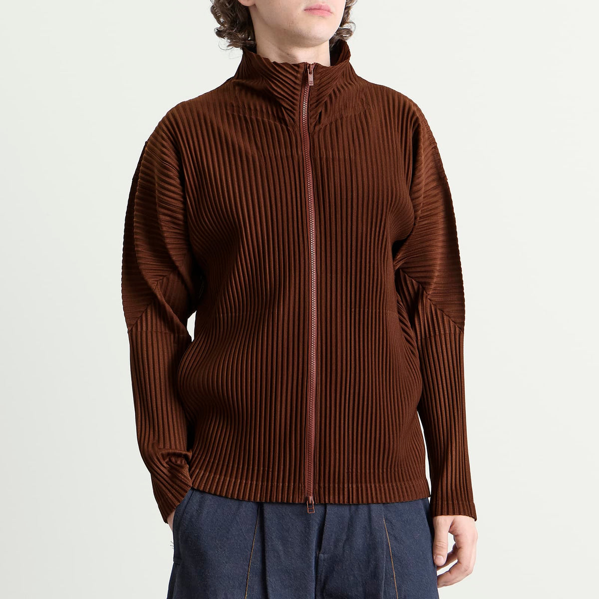 Homme Plissé Issey Miyake Pleat Zip Up Cardigan