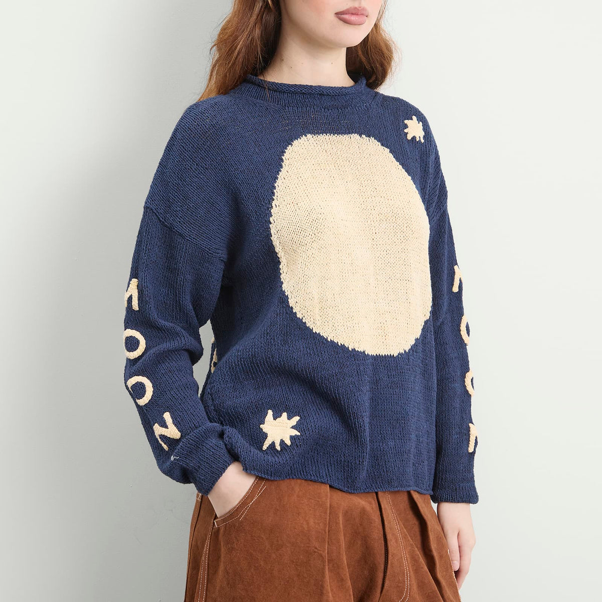 Story mfg. Hand Knit Twinsun Roll Neck
