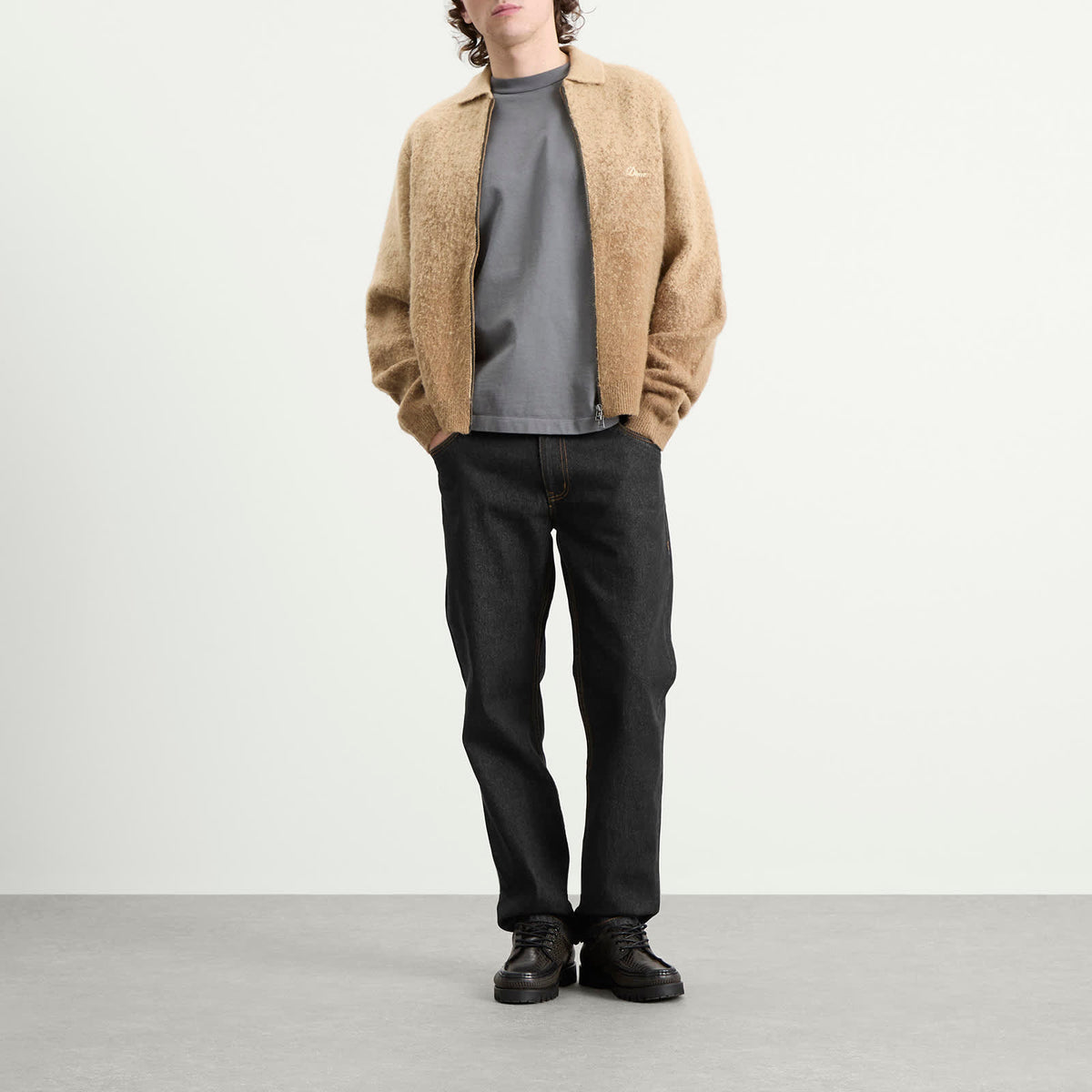 Dime Mohair Double Zip Knit
