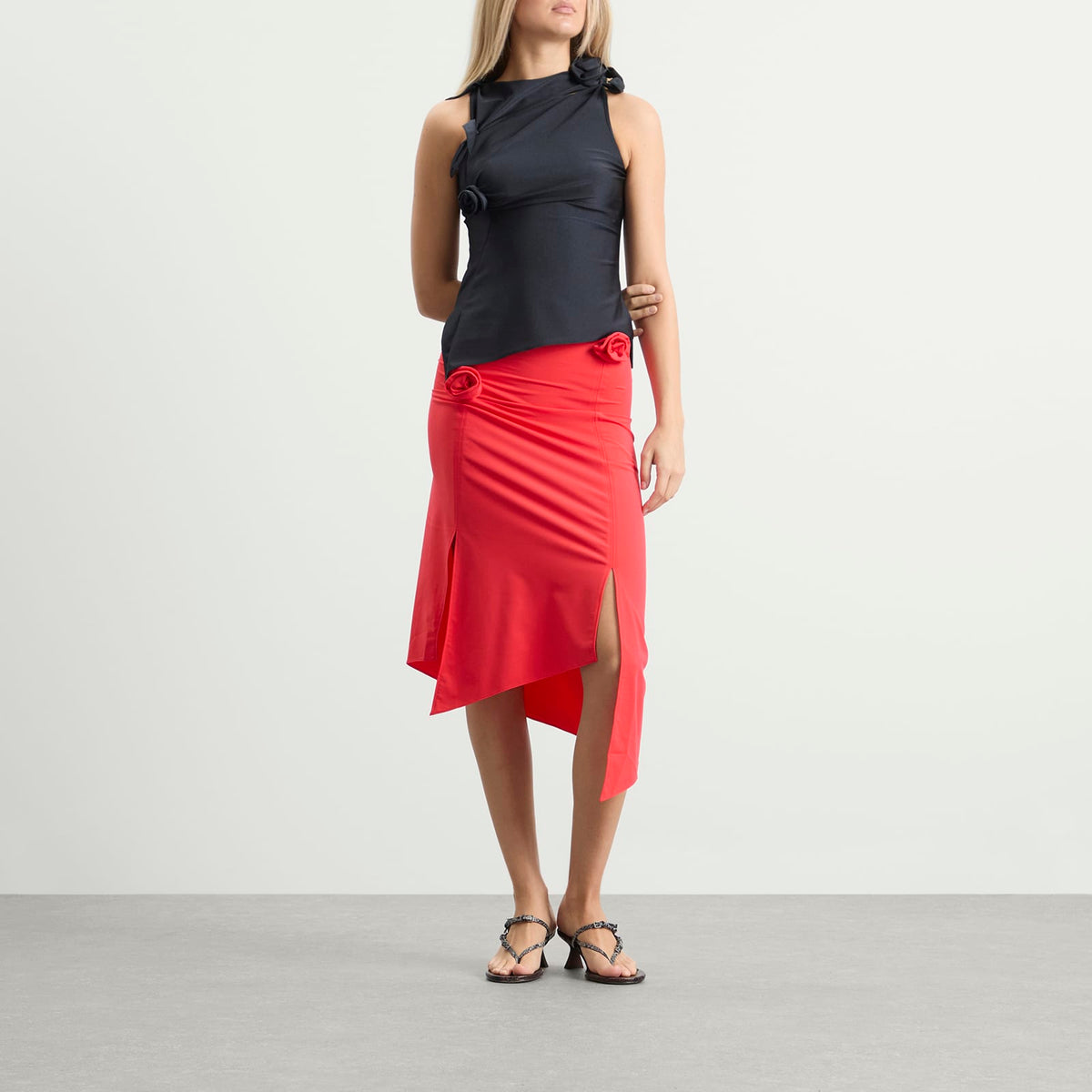 Coperni FLOWER MIDI SKIRT