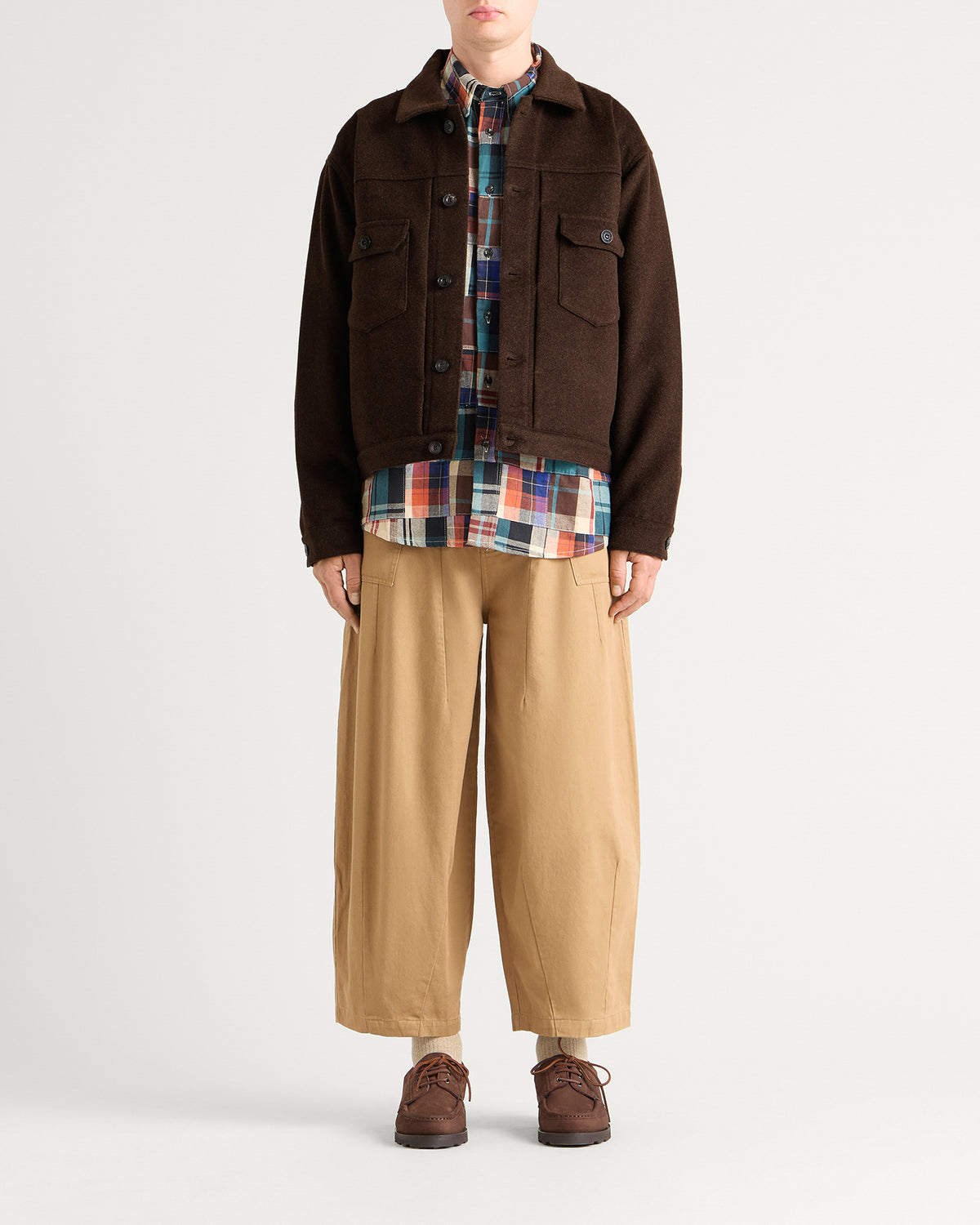 FrizmWORKS Solid Wool Trucker Jacket
