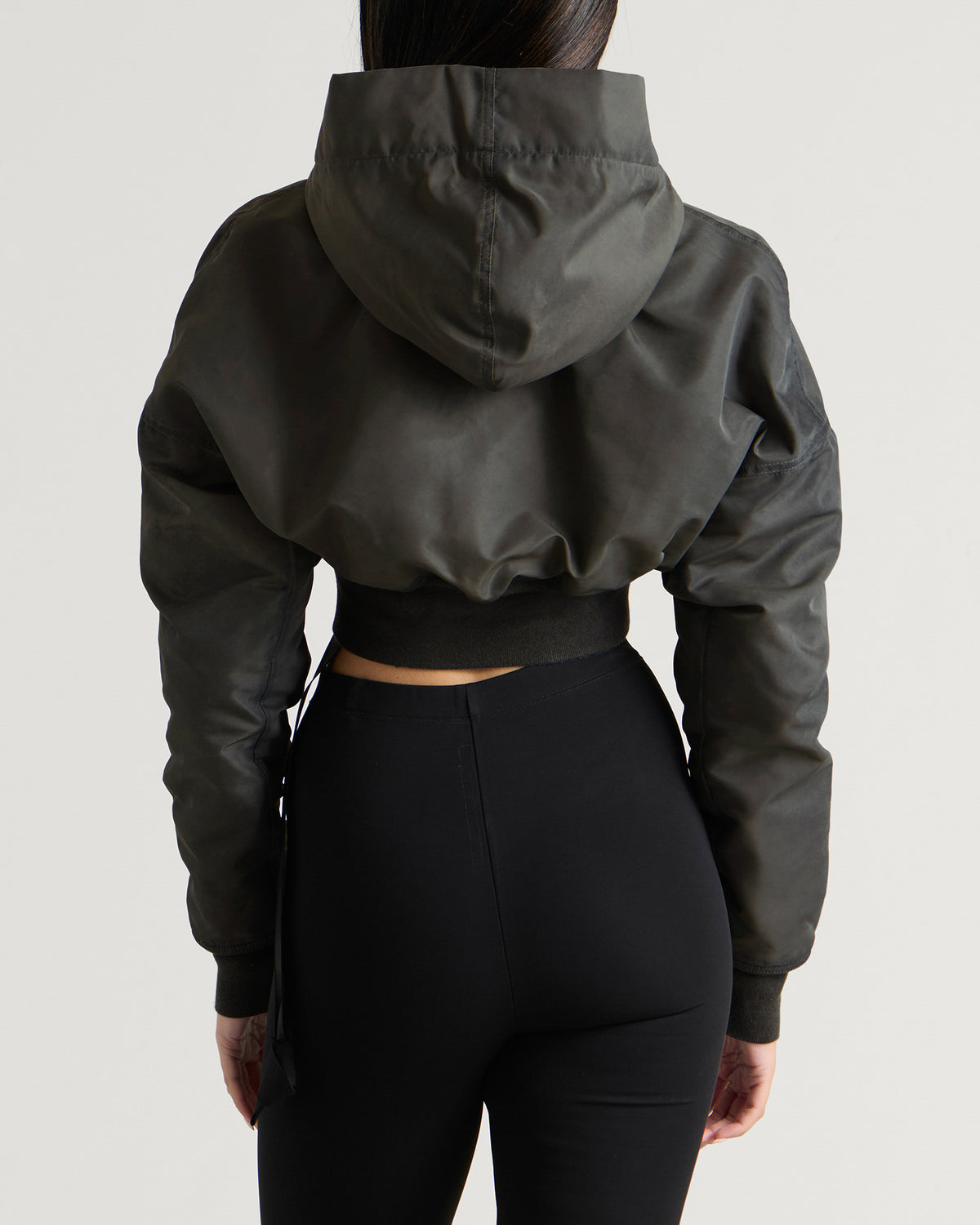 Rick Owens DRKSHDW Hooded Cropped Flight Jacket