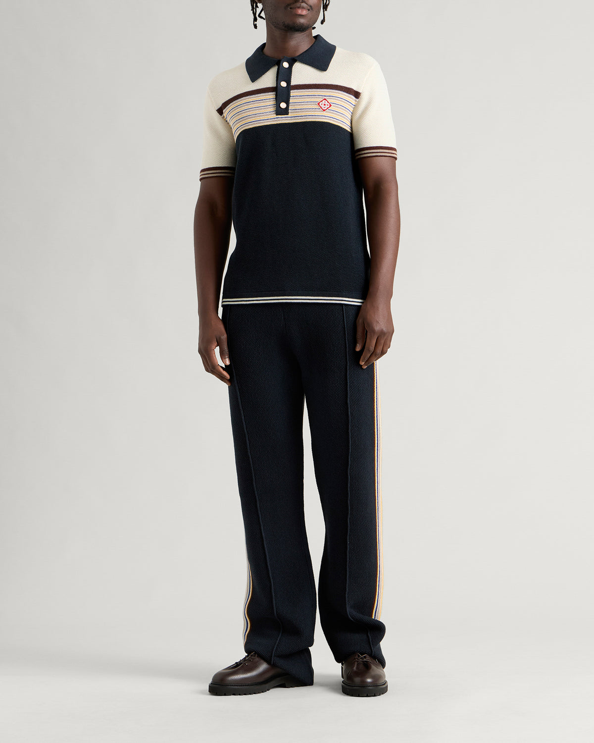 Casablanca Cafe Stripe Polo Shirt