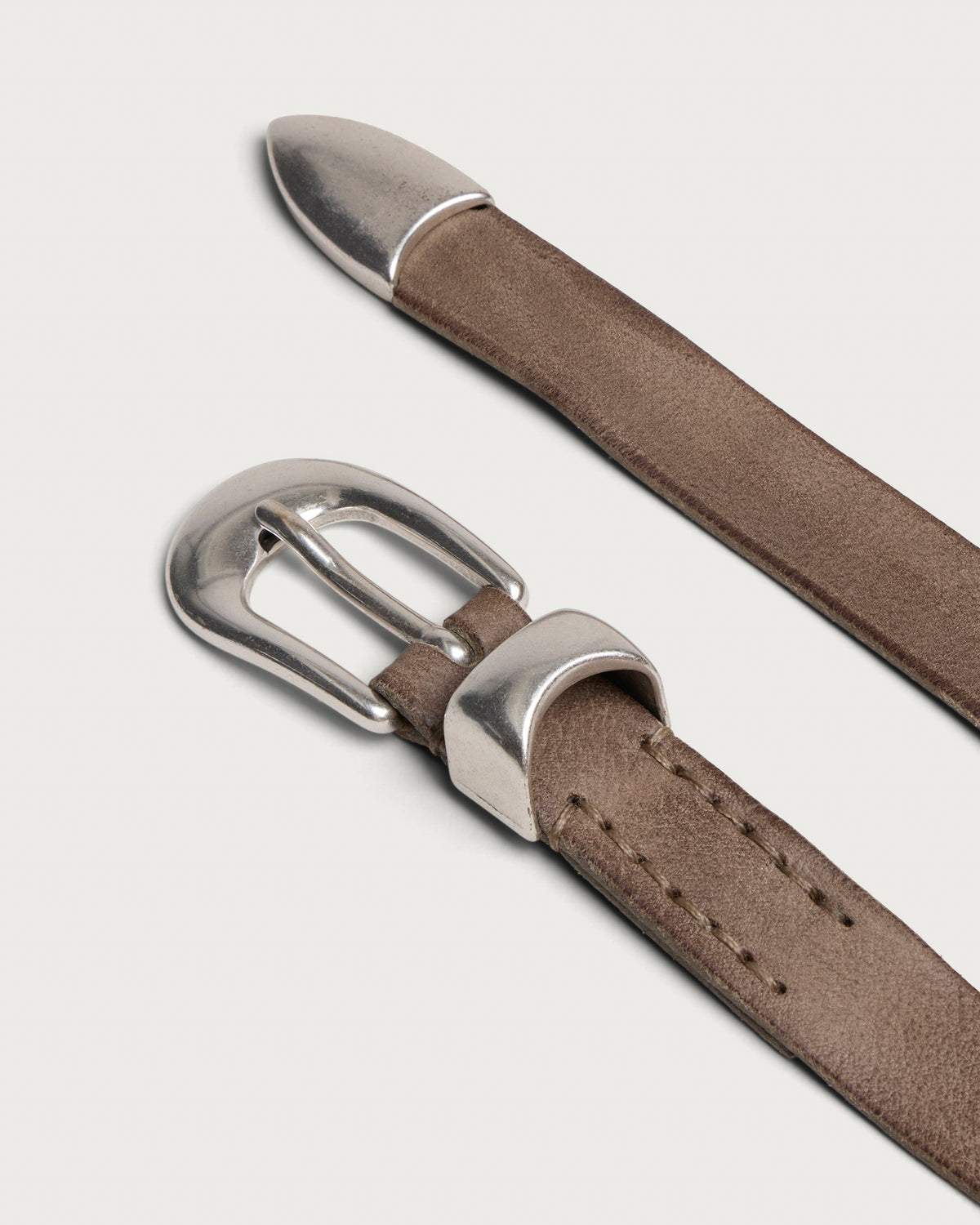 Our Legacy Sundried Clay Leather 2 Cm Belt